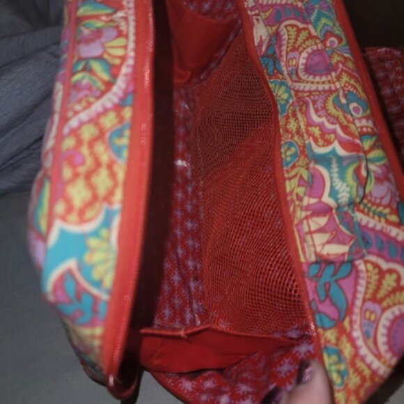 Vera Bradley "Paisley In Paradise" Brush Holding Cosmetic Case-GUC - Picture 4 of 5